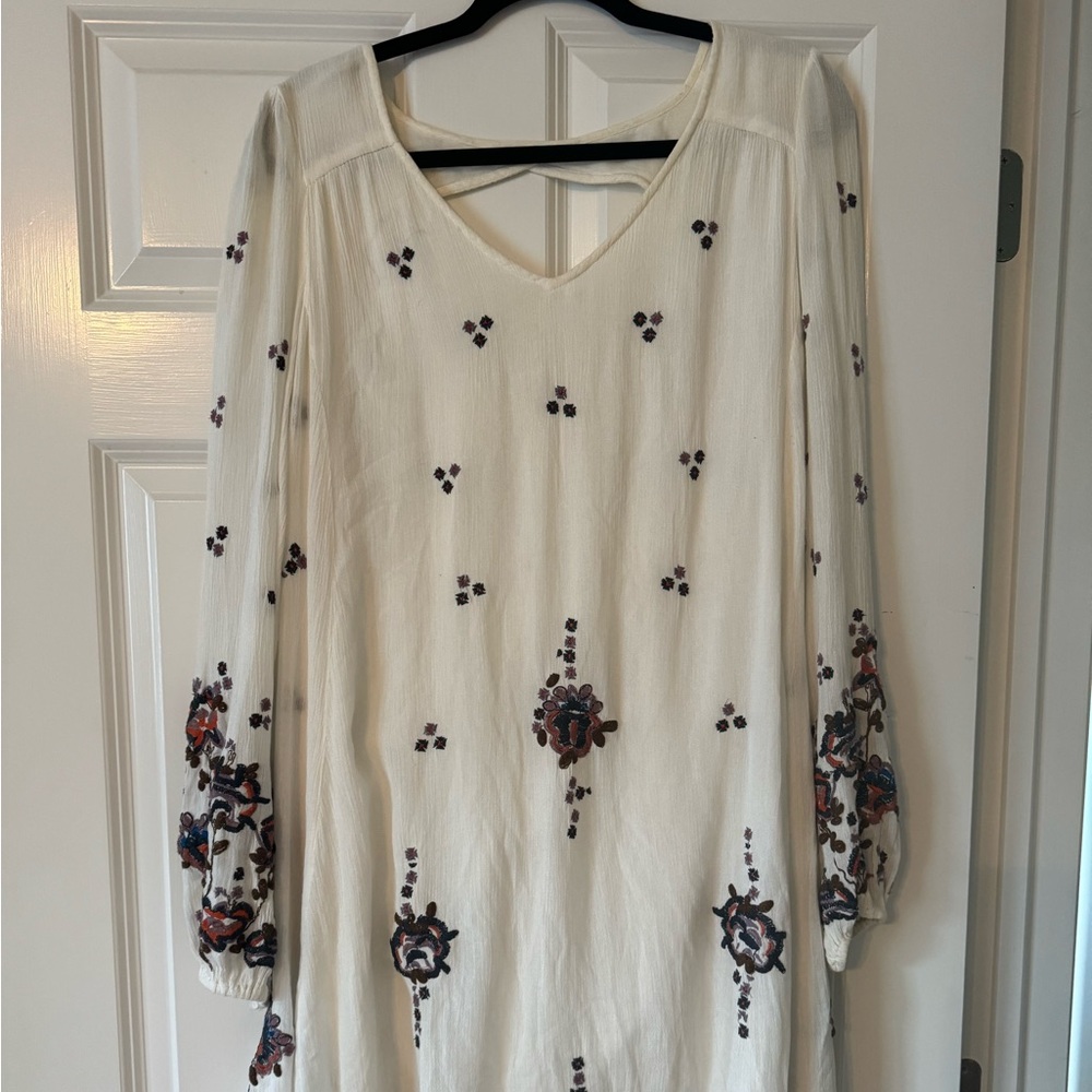 Free people long sleeve mini dress.